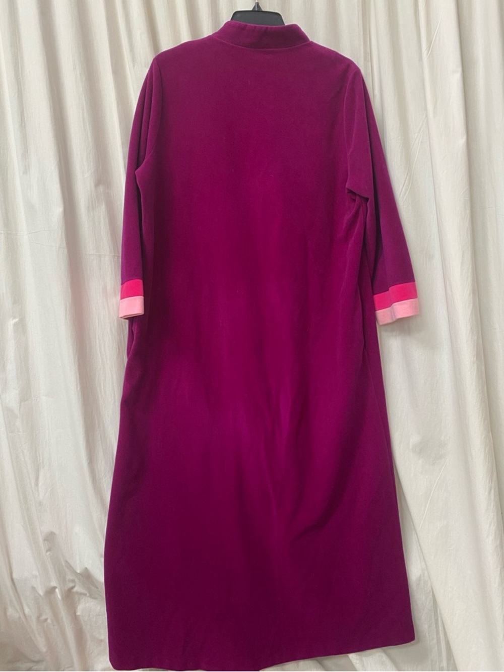 Vintage Vanity Fair Bathrobe Robe Housecoat Gown Vibrant Plum Purple Pink 16 XL - Picture 6 of 9